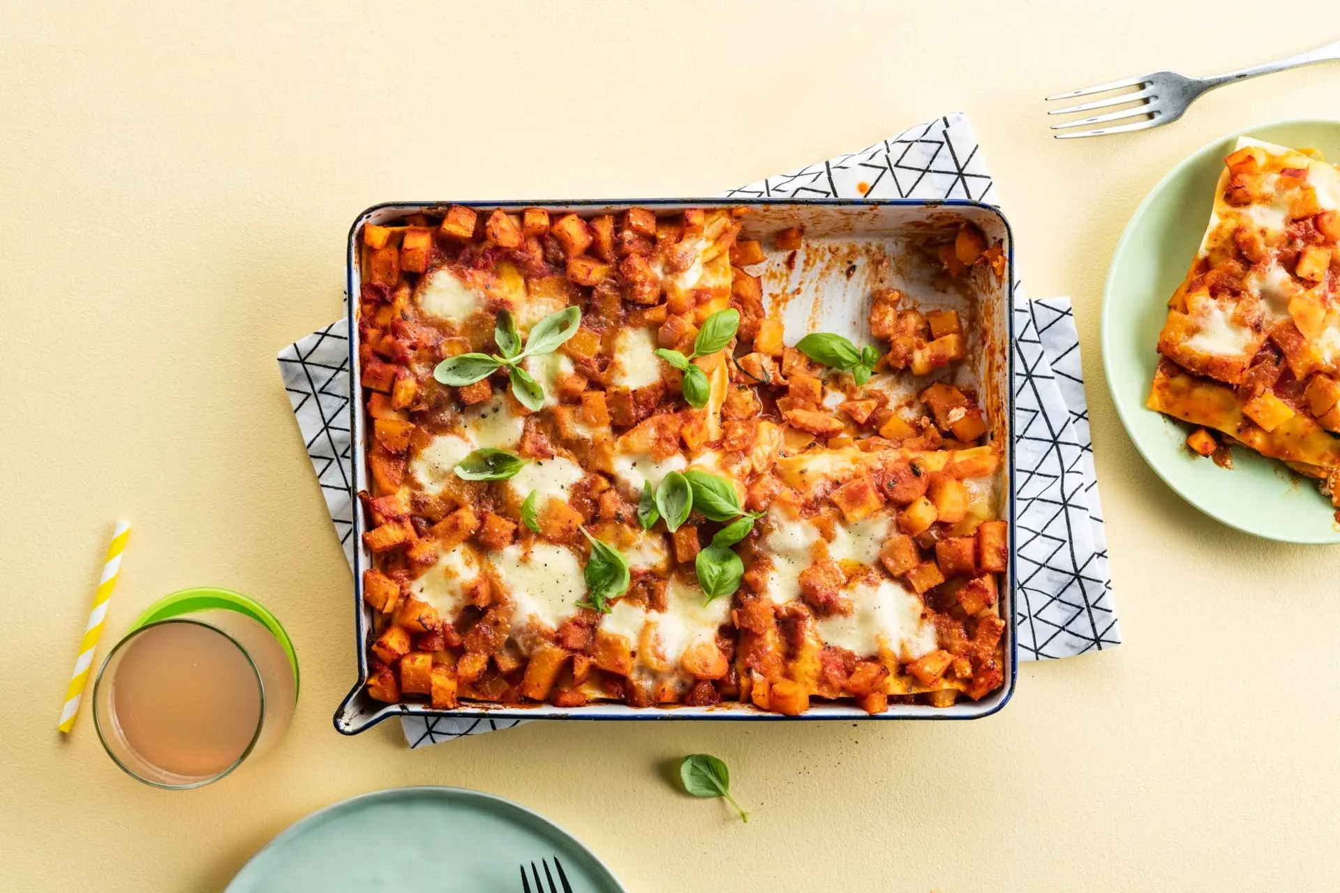 Lasagne à la courge et au panais