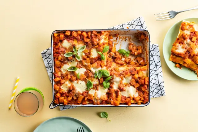 Lasagne à la courge et au panais