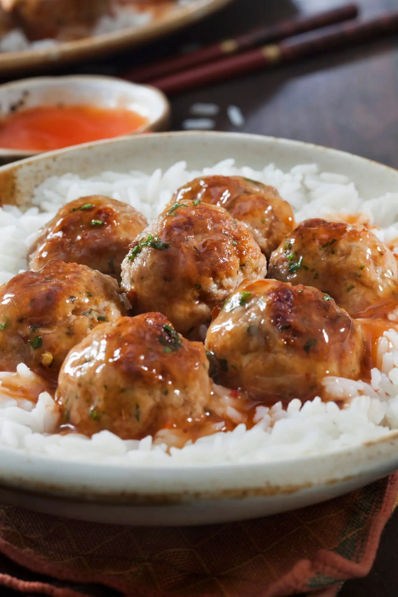 Recette boulettes de poulet sauce aigre douce et riz