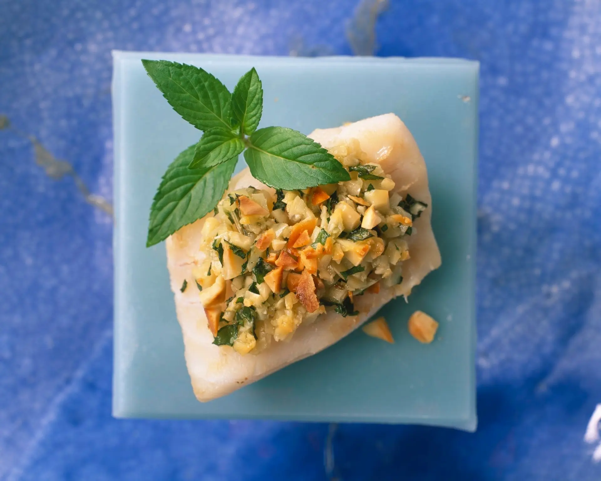 Cabillaud à la menthe et aux amandes
