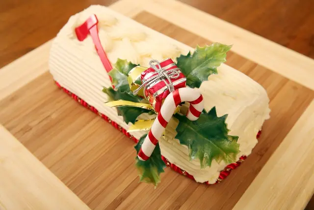 Bûche de Noël crème vanille