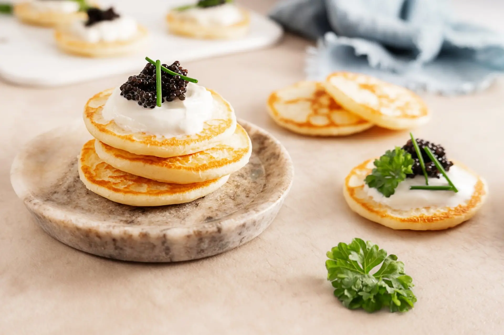 Recette blinis aux oeufs de lump