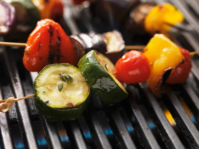 Brochettes poivrons, courgettes, tomates cerises