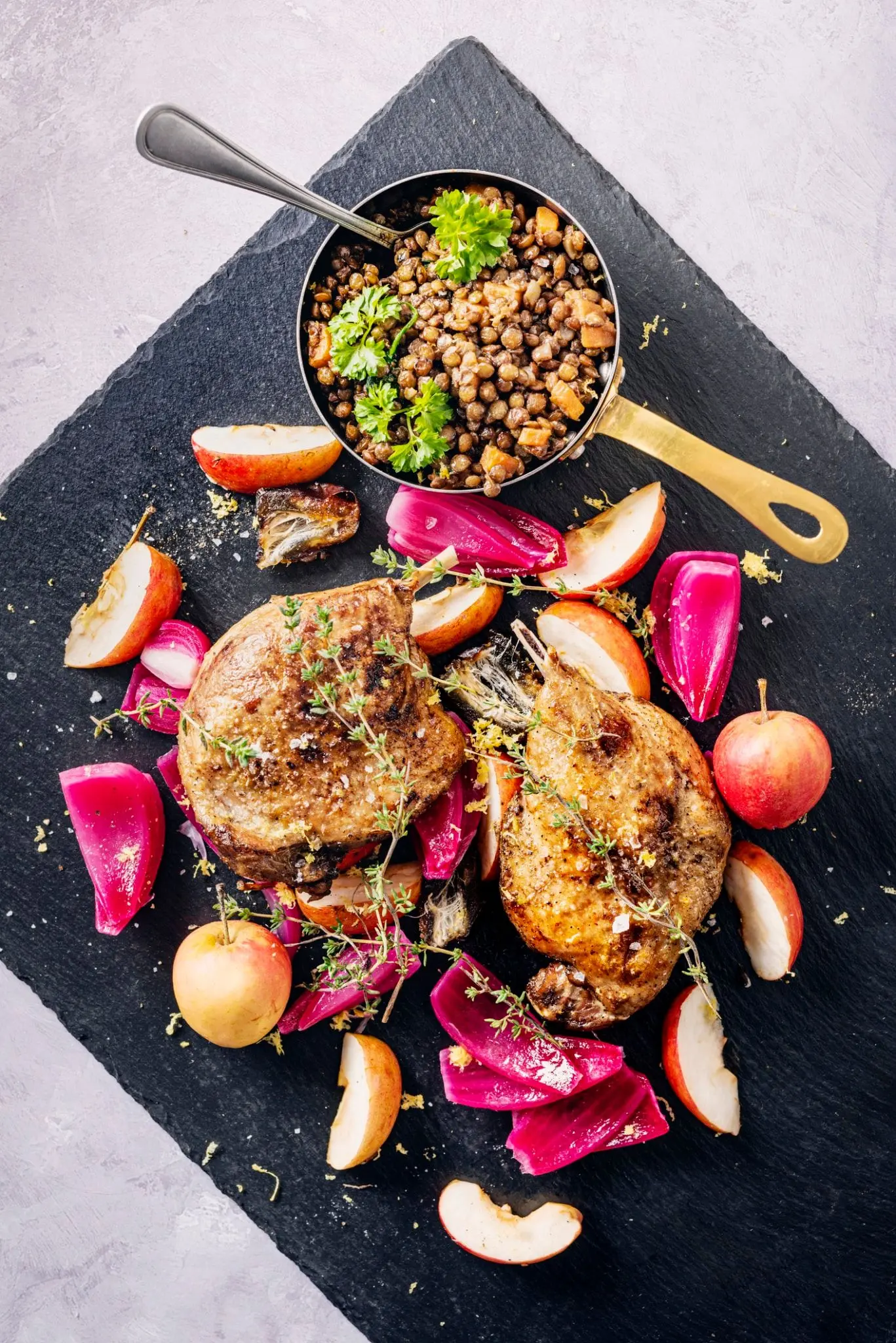 Recette confit de canard aux lentilles