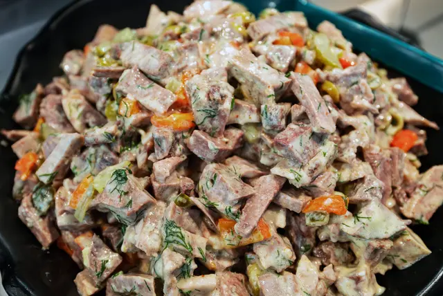 Recette salade de langue de boeuf aux légumes
