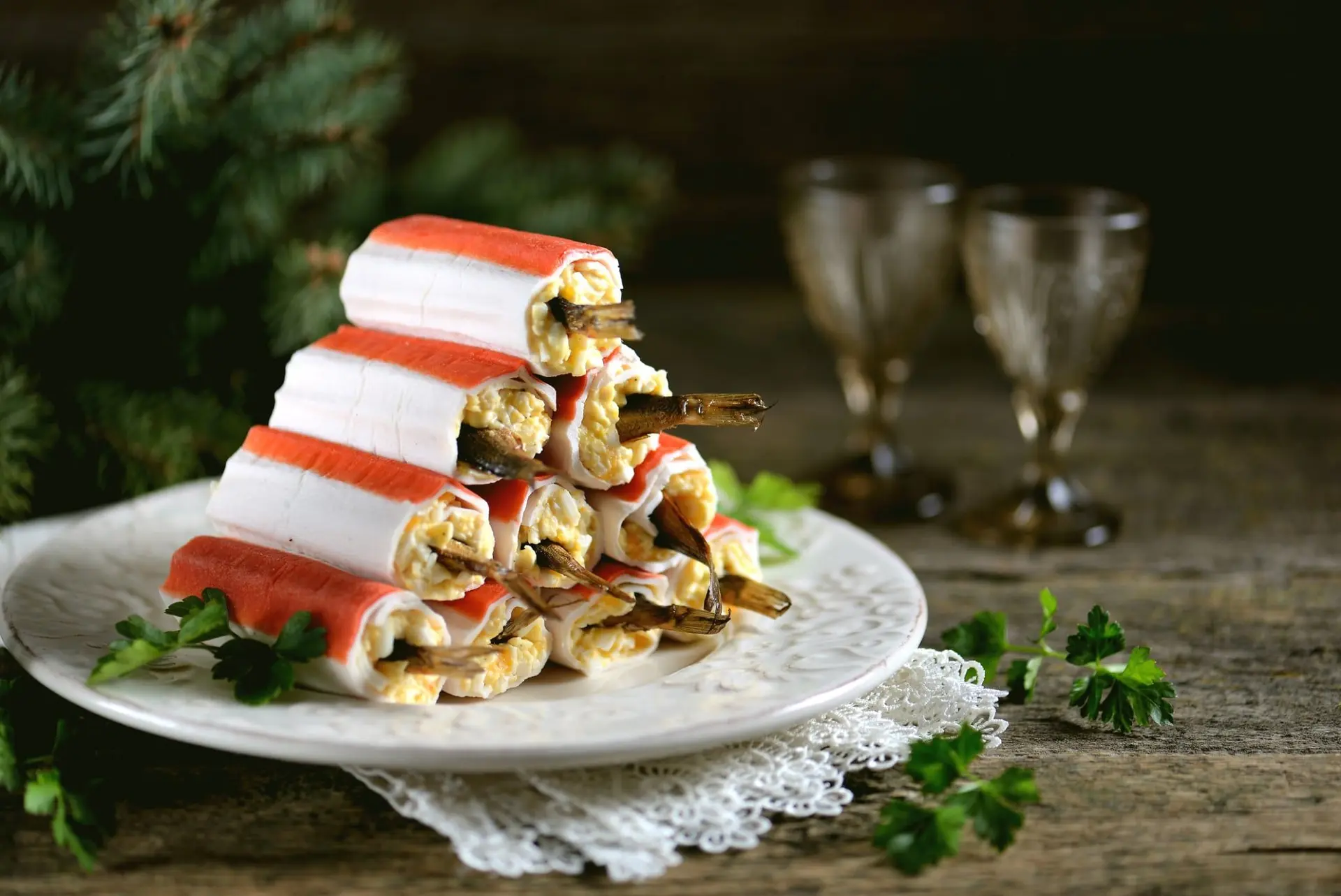Bâtonnets de crabe farcis au fromage fondu