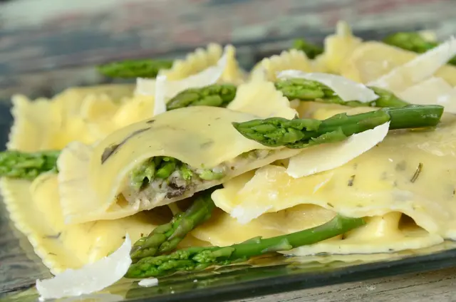 Raviolis aux asperges