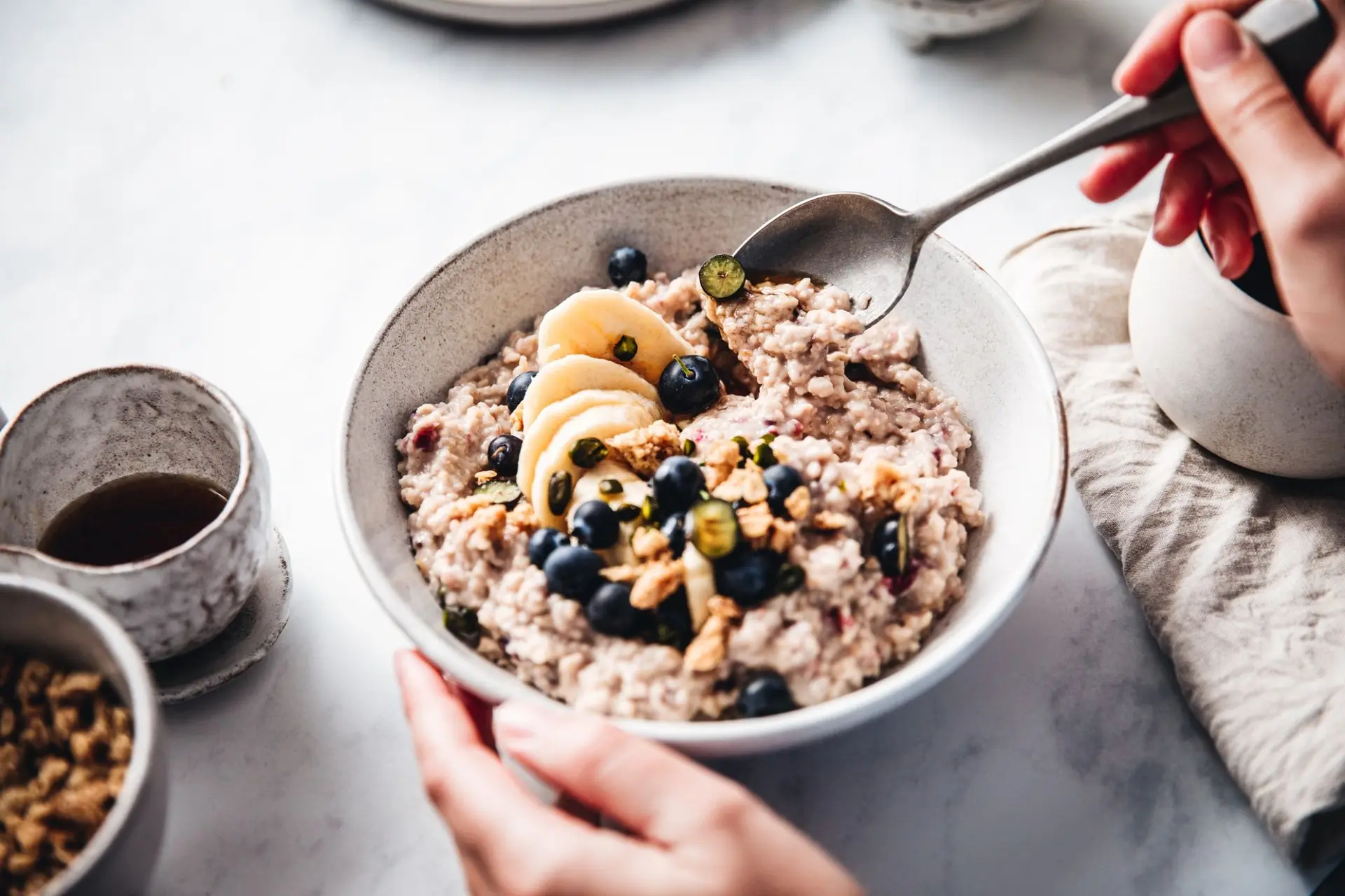 Porridge cassis banane