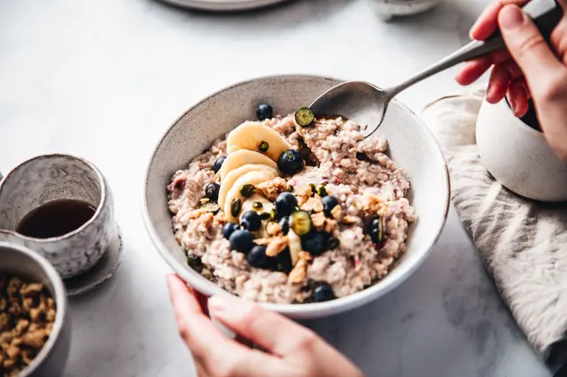 Porridge cassis banane