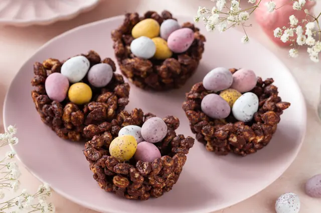 Nid de riz au chocolat de Pâques