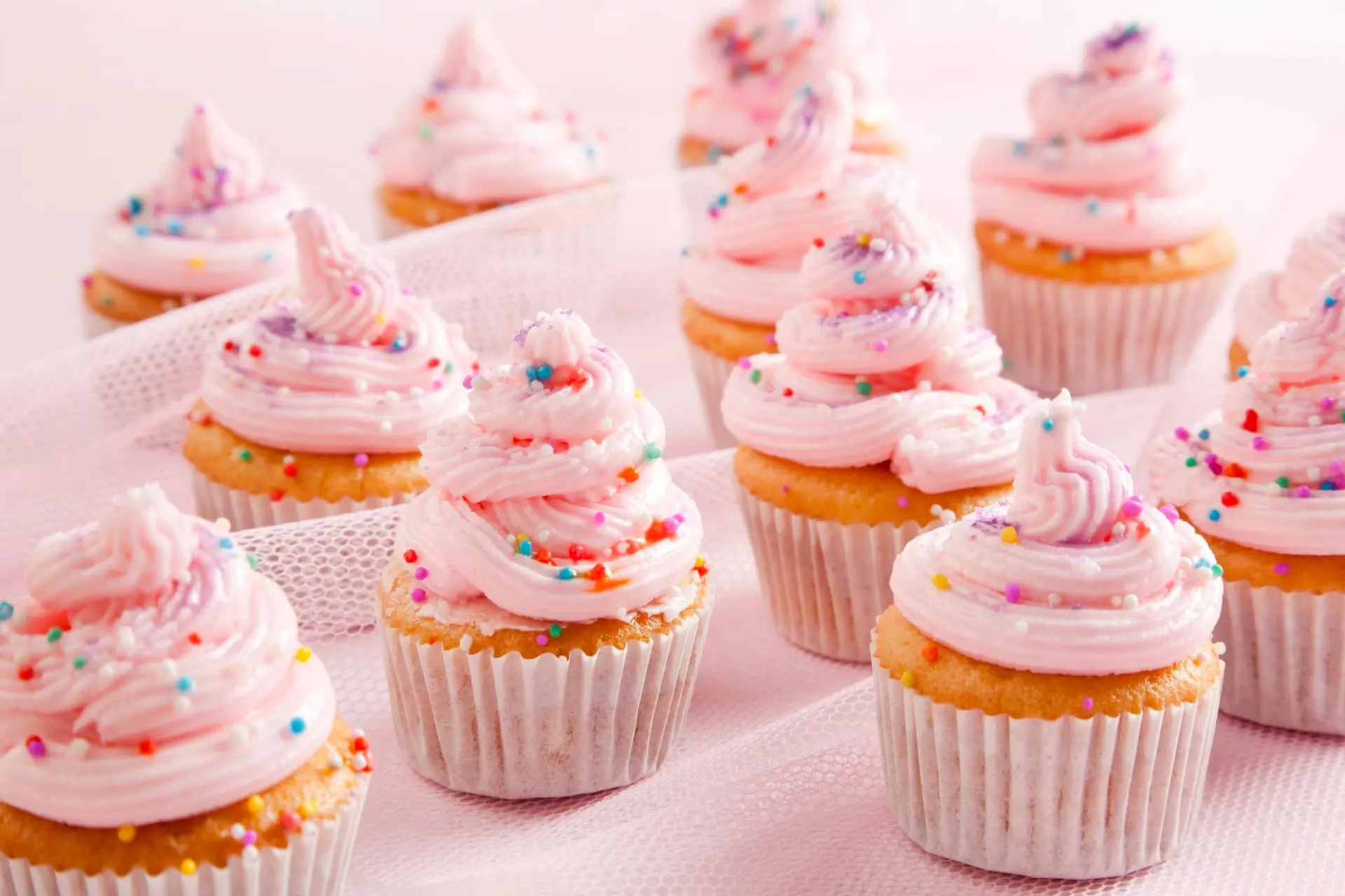 Cupcakes à l'eau de rose