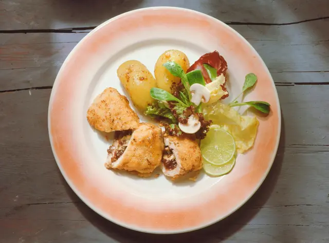 Escalope de dinde farcie aux canneberges