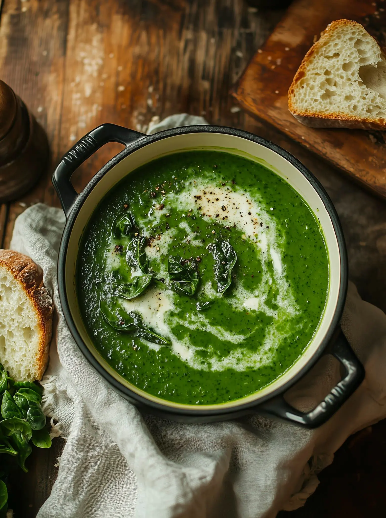 Soupe d'épinard à la crème