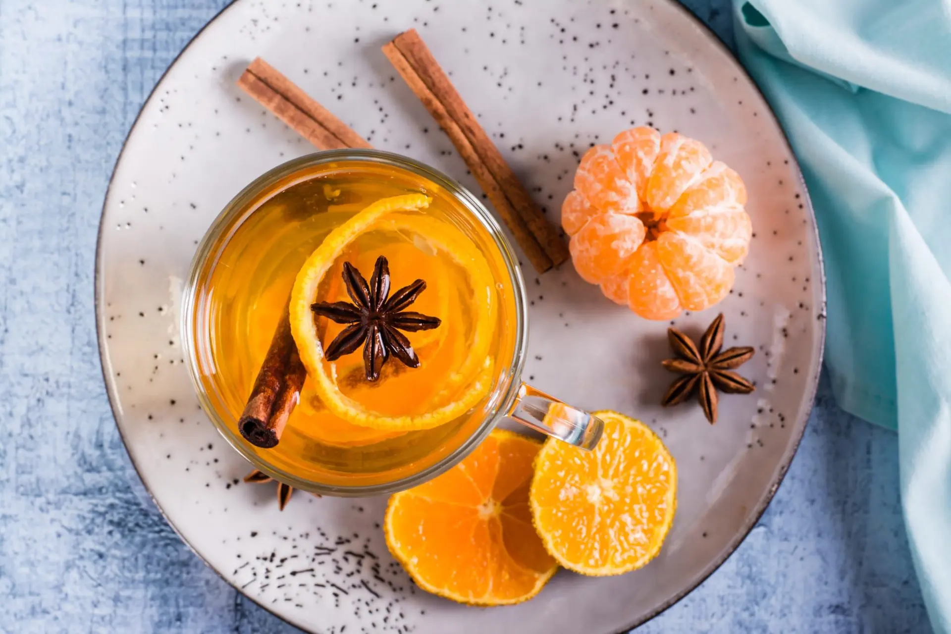 Thé mandarin avec cannelle et anis