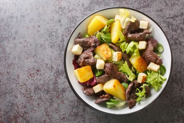 Recette salade de gésiers pomme de terre rissolée