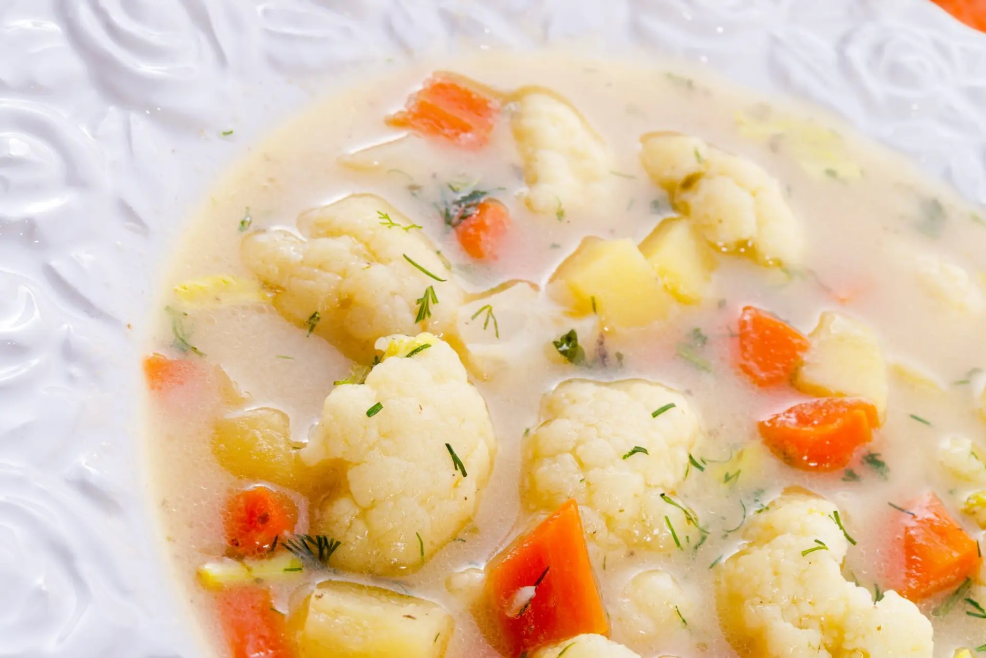 Recette soupe au chou fleur