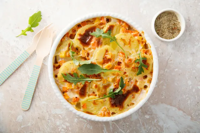 Gratin de pommes de terre au potiron