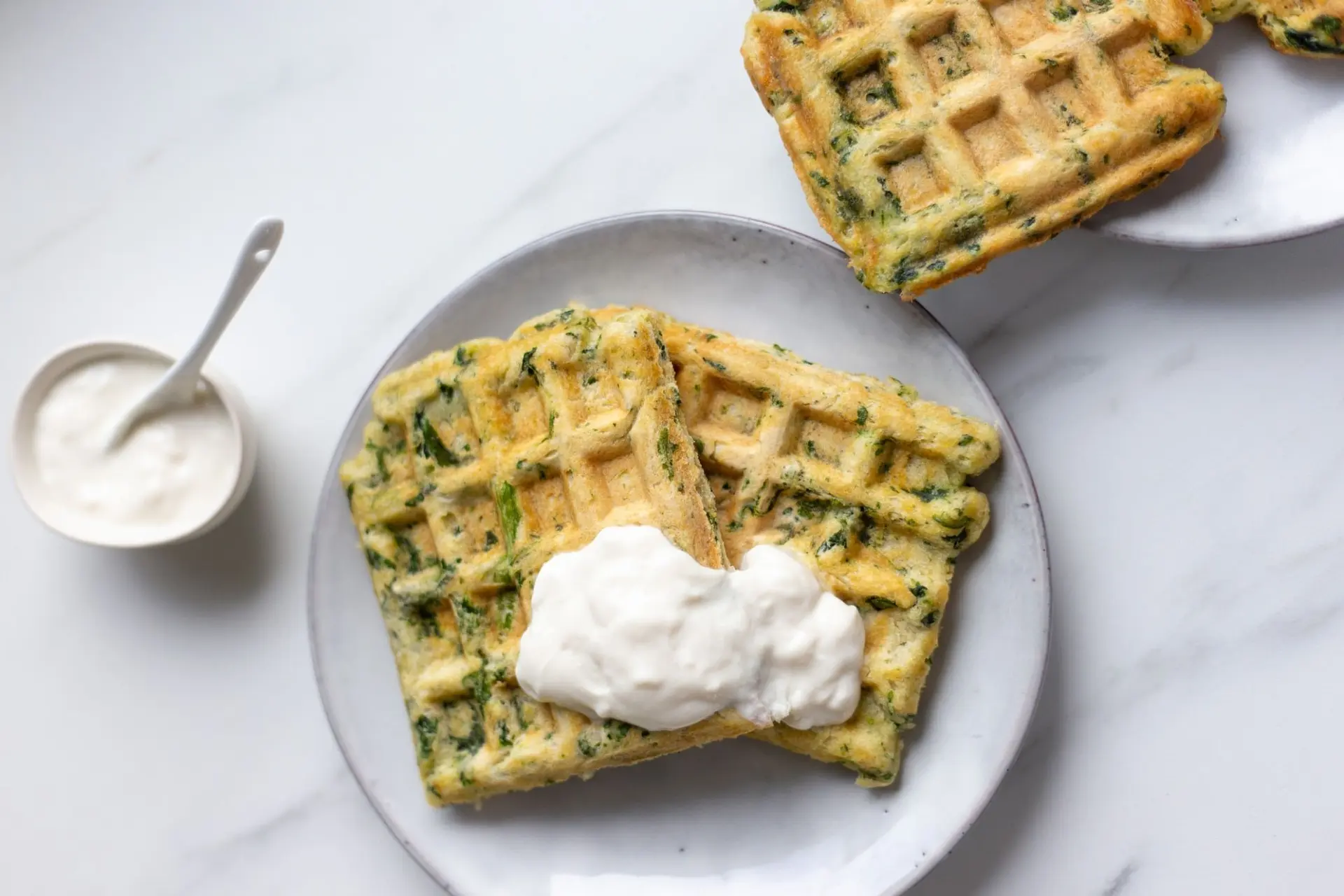 Gaufre d'épinards