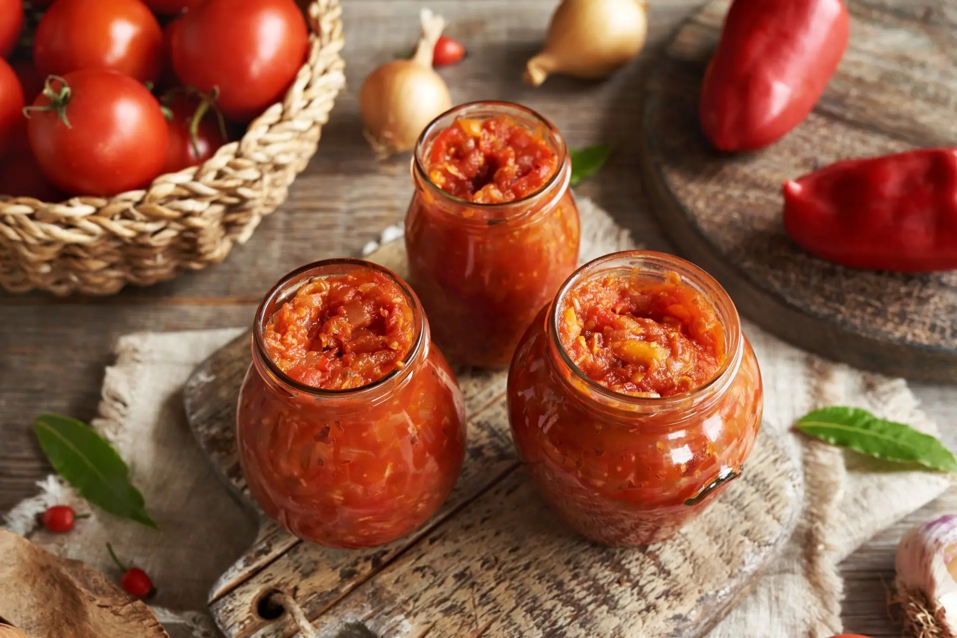 Relish aux tomates et poivrons