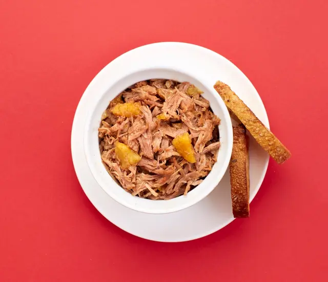 Rillettes d'agneau aux abricots et miel