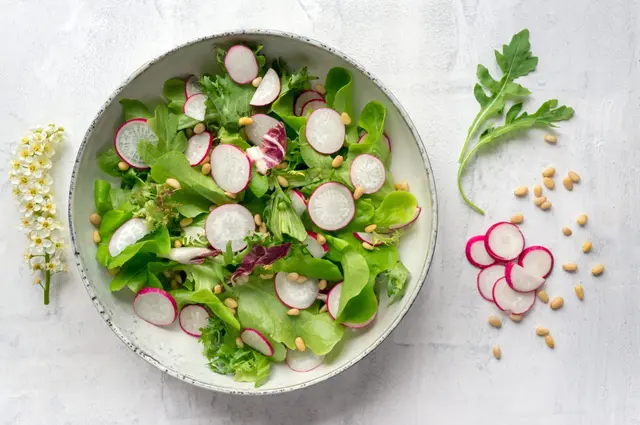 Salade de printemps avec radis