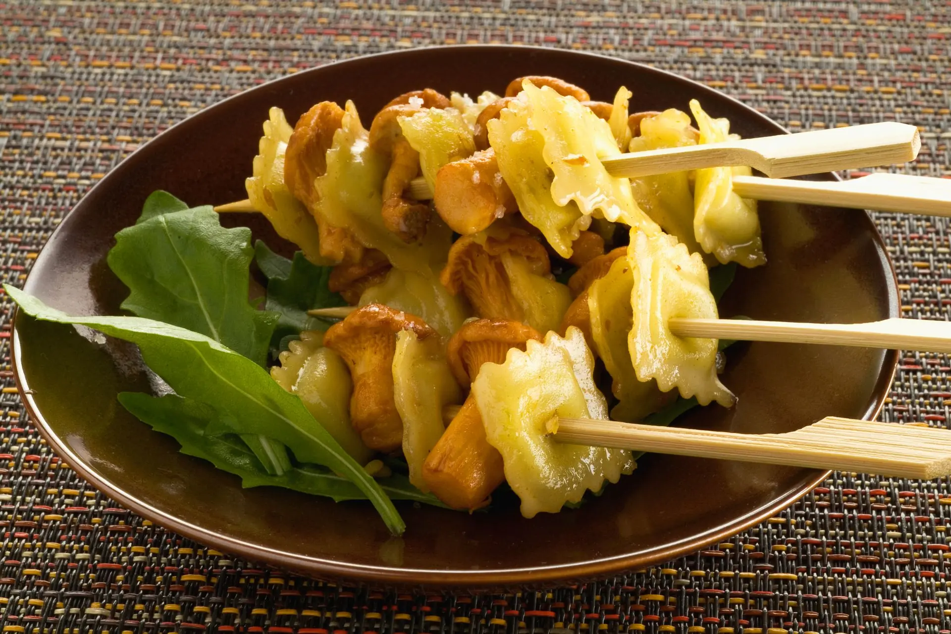 Brochettes de ravioles de Romans aux champignons