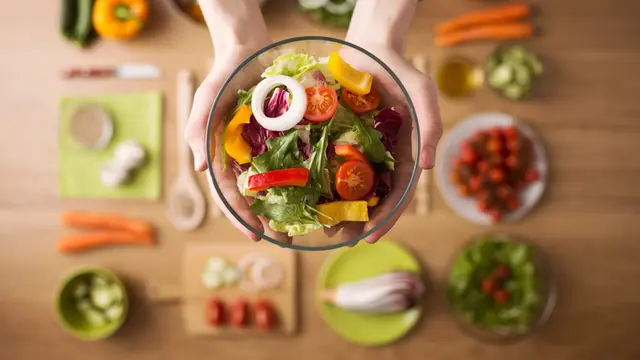 Recette salade fraiche végétale maison