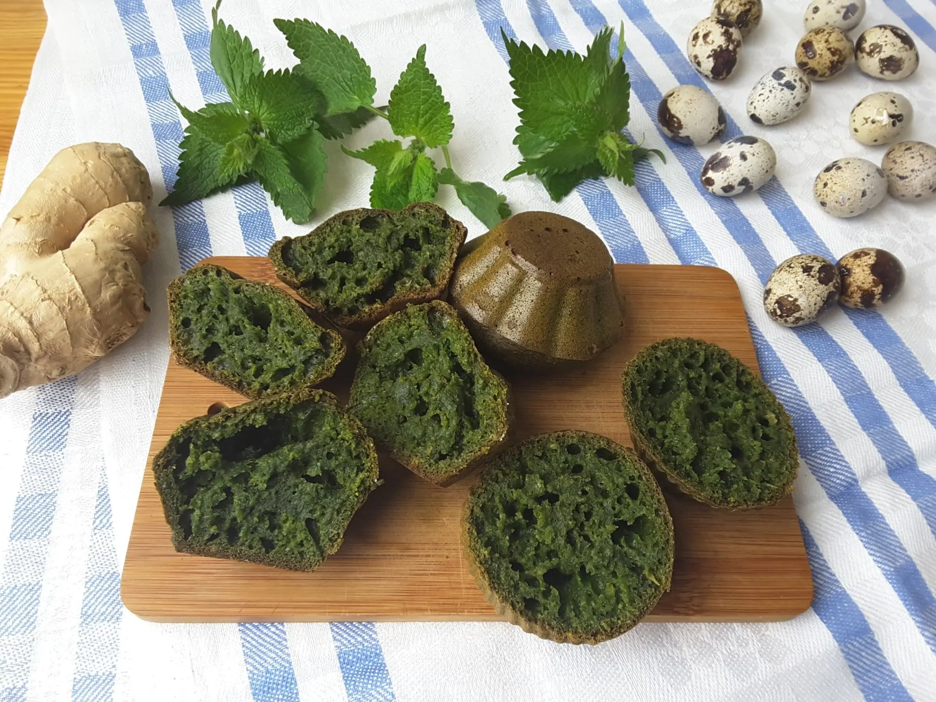 Muffins aux orties et au gingembre