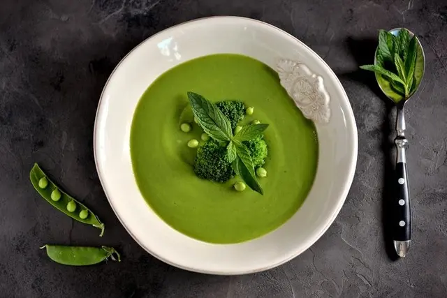 Soupe petits pois brocoli
