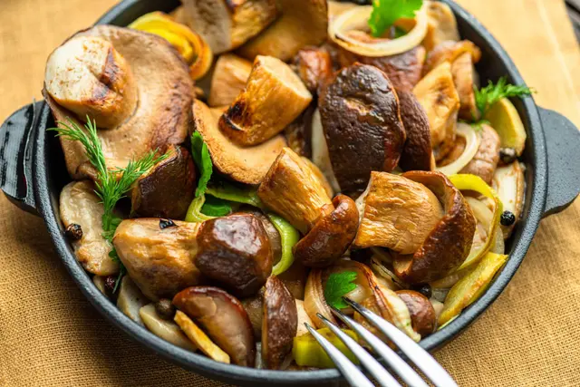 Recette fricassée de cêpes aux légumes