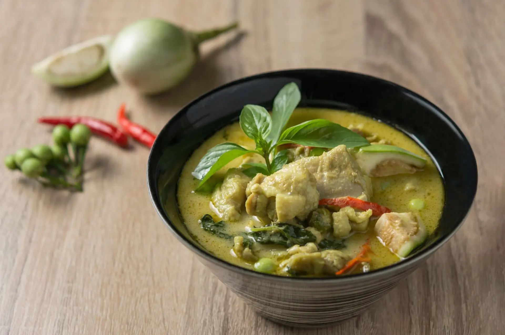 Curry vert de poulet