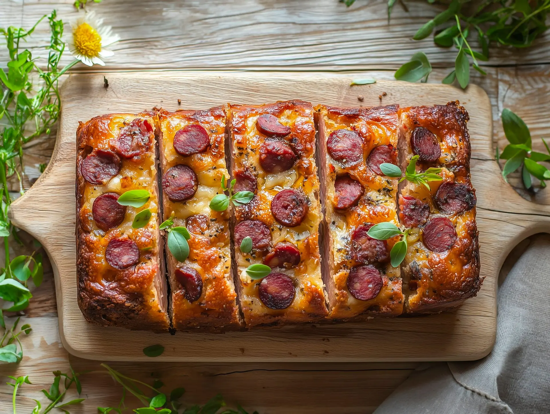 Cake salé au chorizo et au fromage Manchego