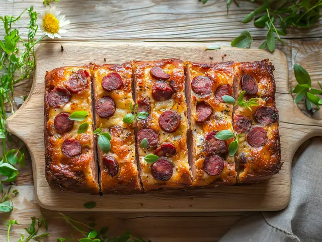 Cake salé au chorizo et au fromage Manchego