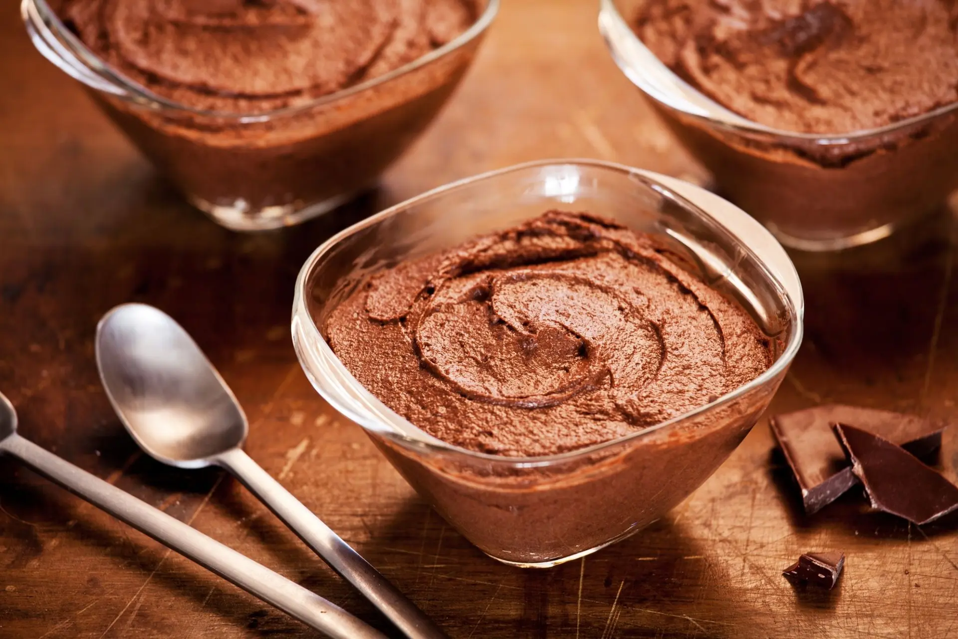 Mousse au chocolat sans sucre ajouté