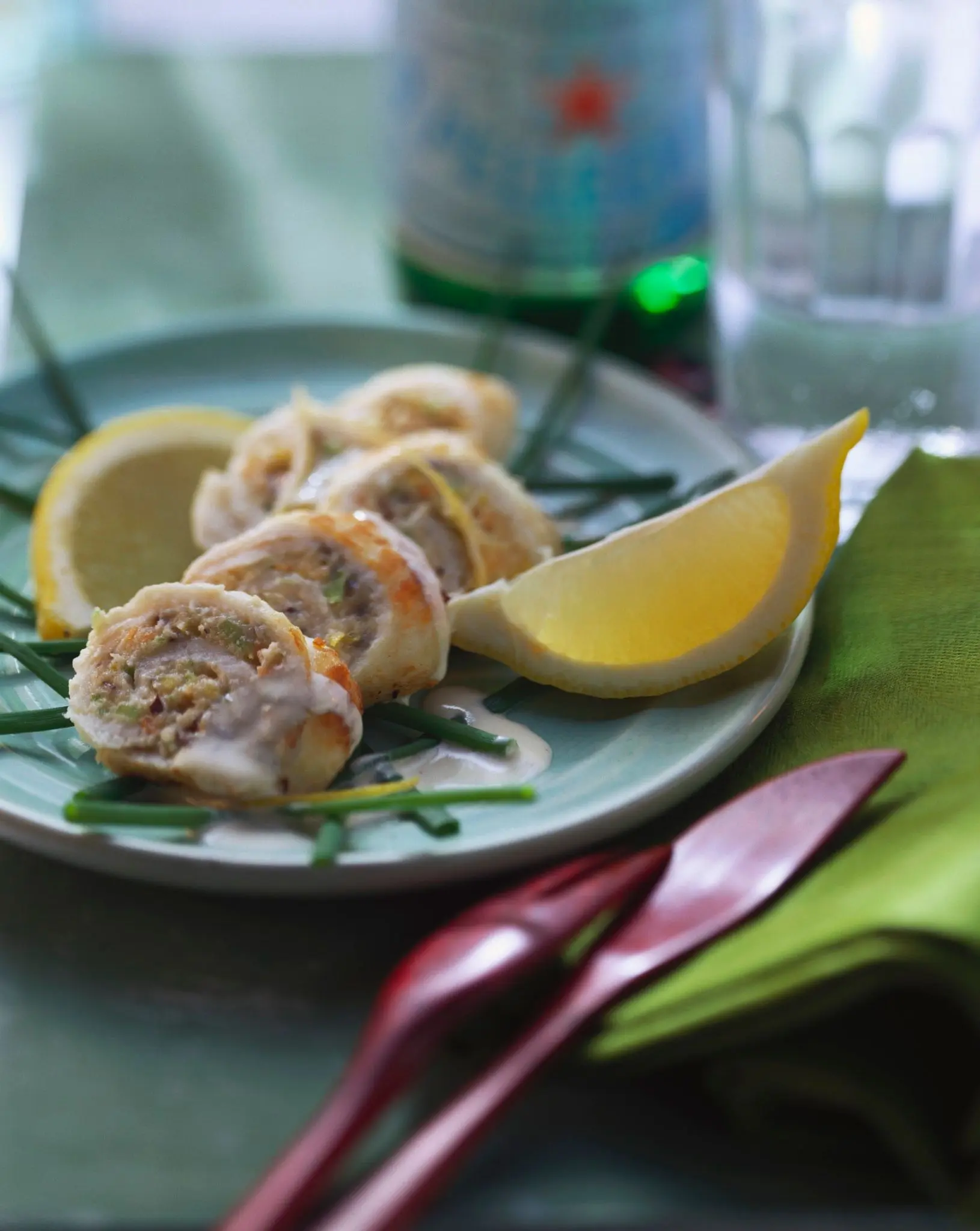 Roulés de sole, sauce citron