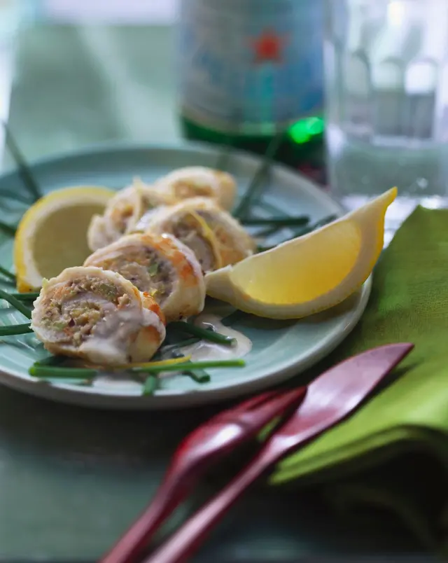 Roulés de sole, sauce citron