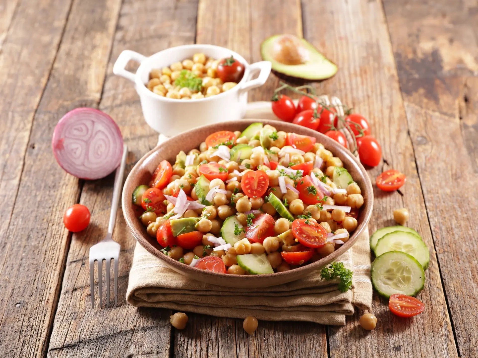 Salade de pois chiches à la tomate