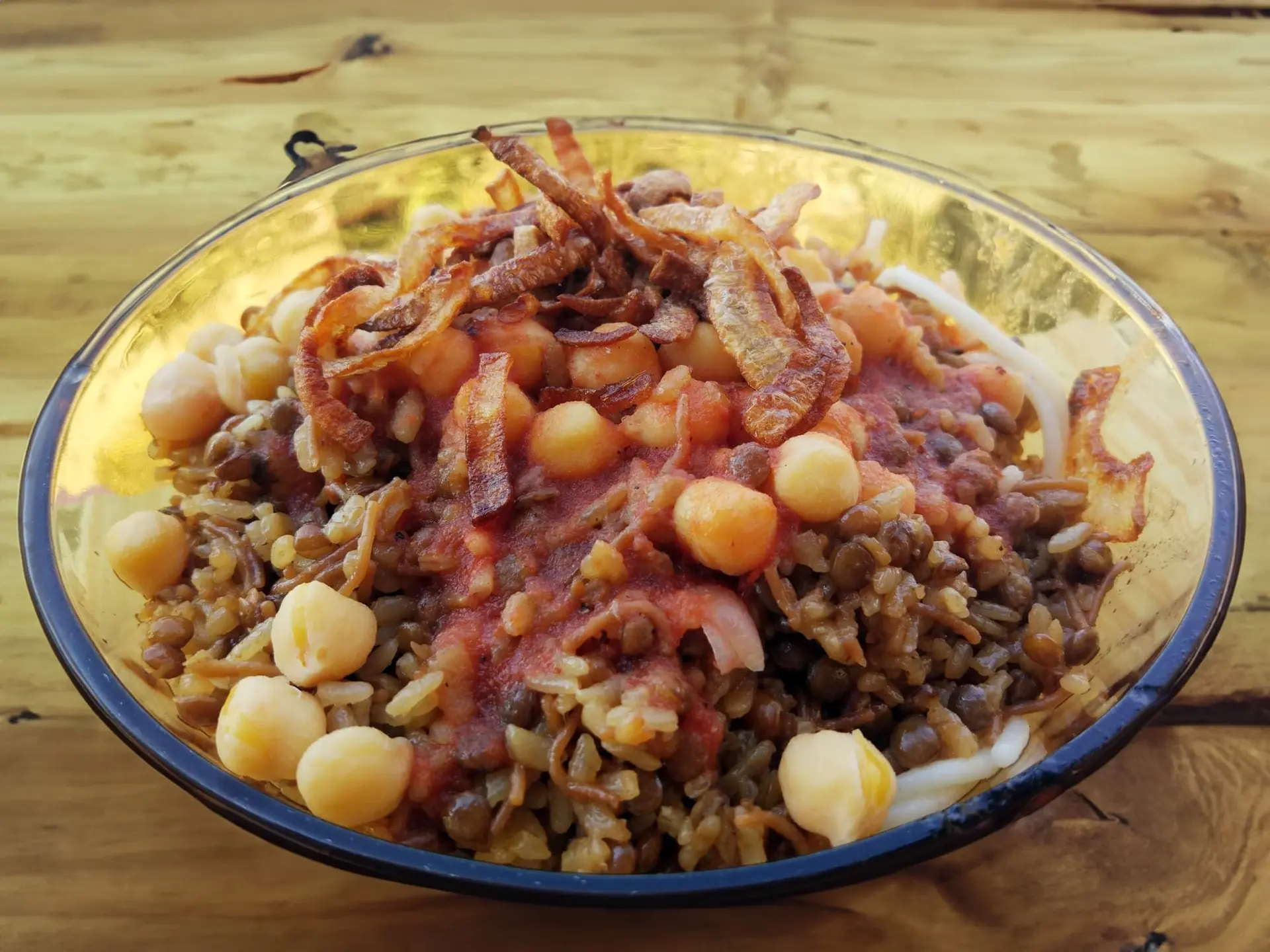 Koshari traditionnel égyptien