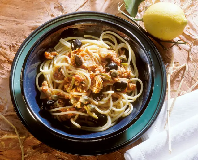 Spaghettis à la sicilienne (avec thon)