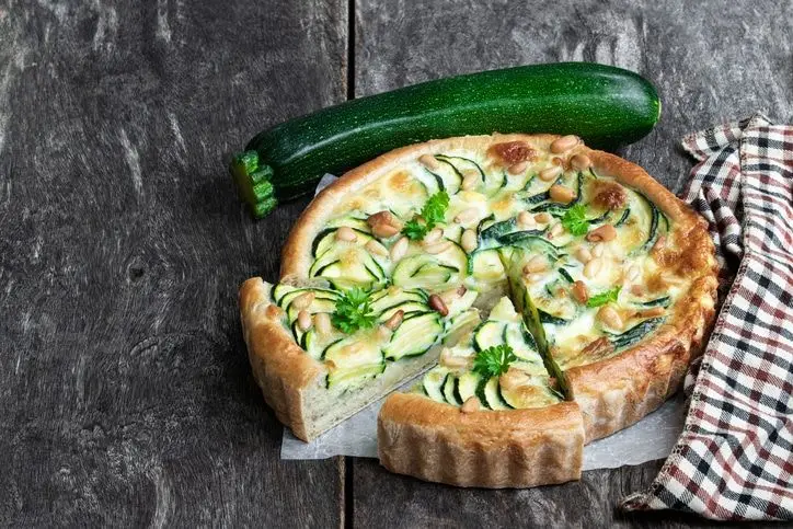 Recette tarte végétarienne courgettes et pignons de pin