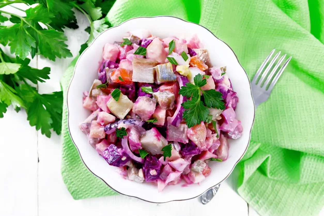 Salade de betteraves aux harengs