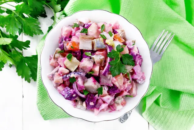 Salade de betteraves aux harengs