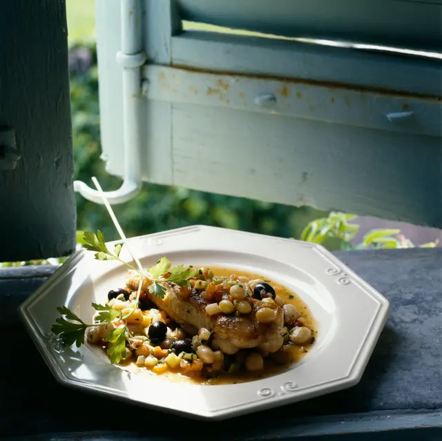 Lotte en minestrone aux cocos