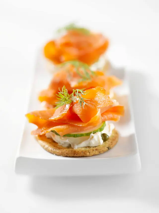 Recette de canapés au saumon