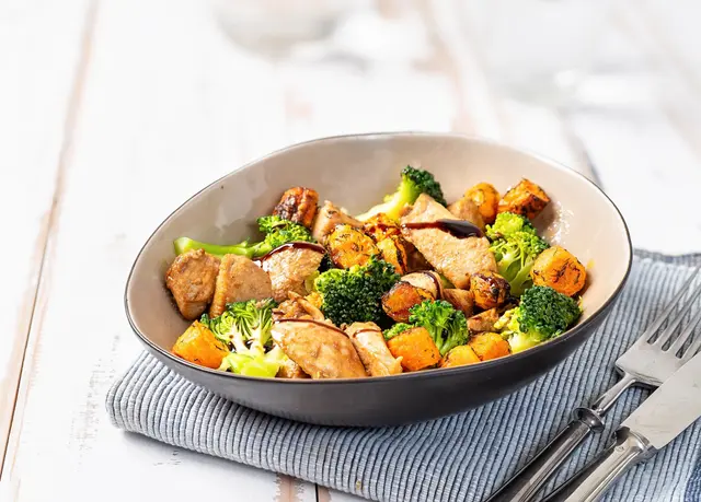 Salade au poulet et brocoli