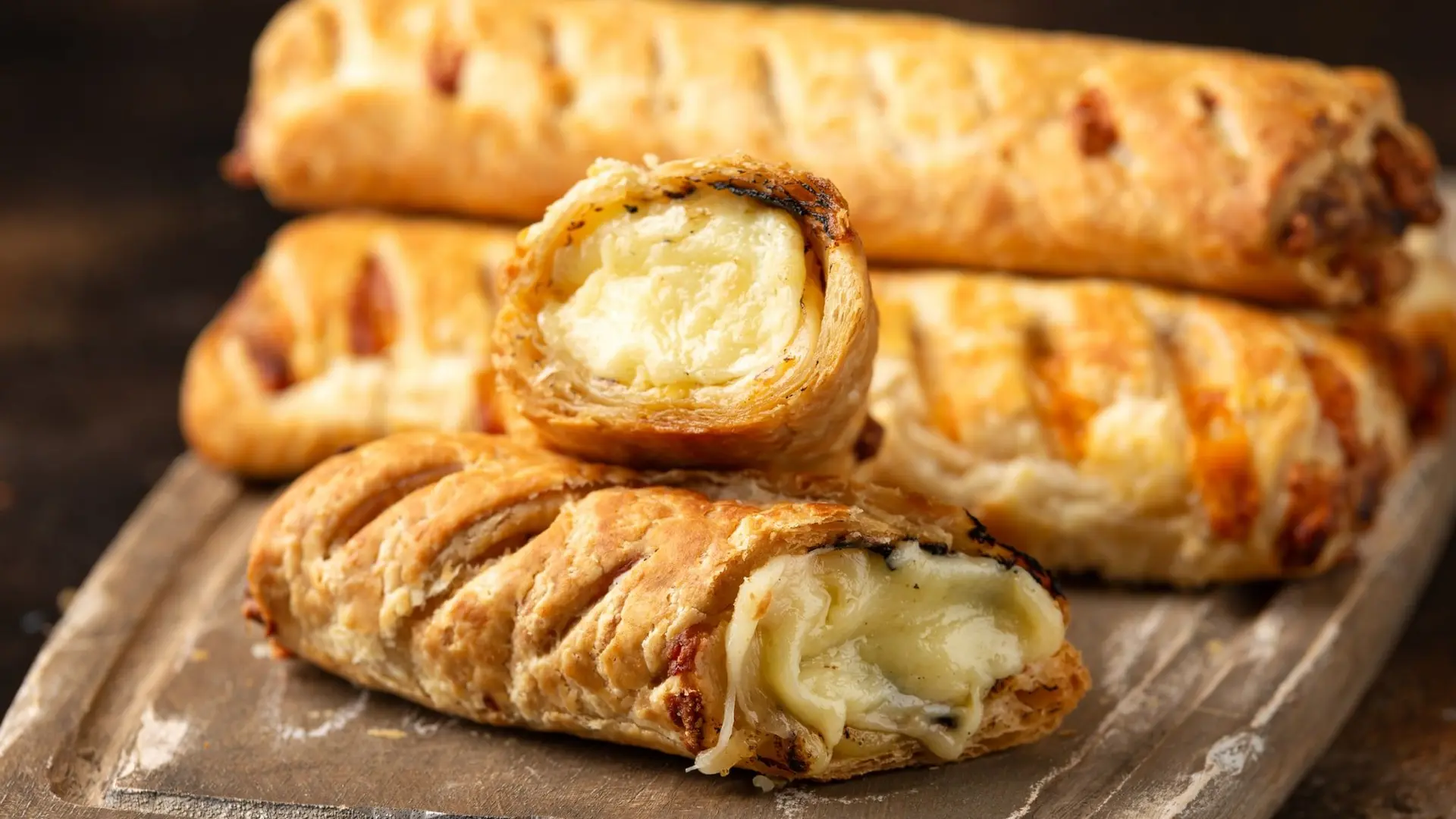 Rouleaux de pâte feuilletée au fromage et à l’oignon