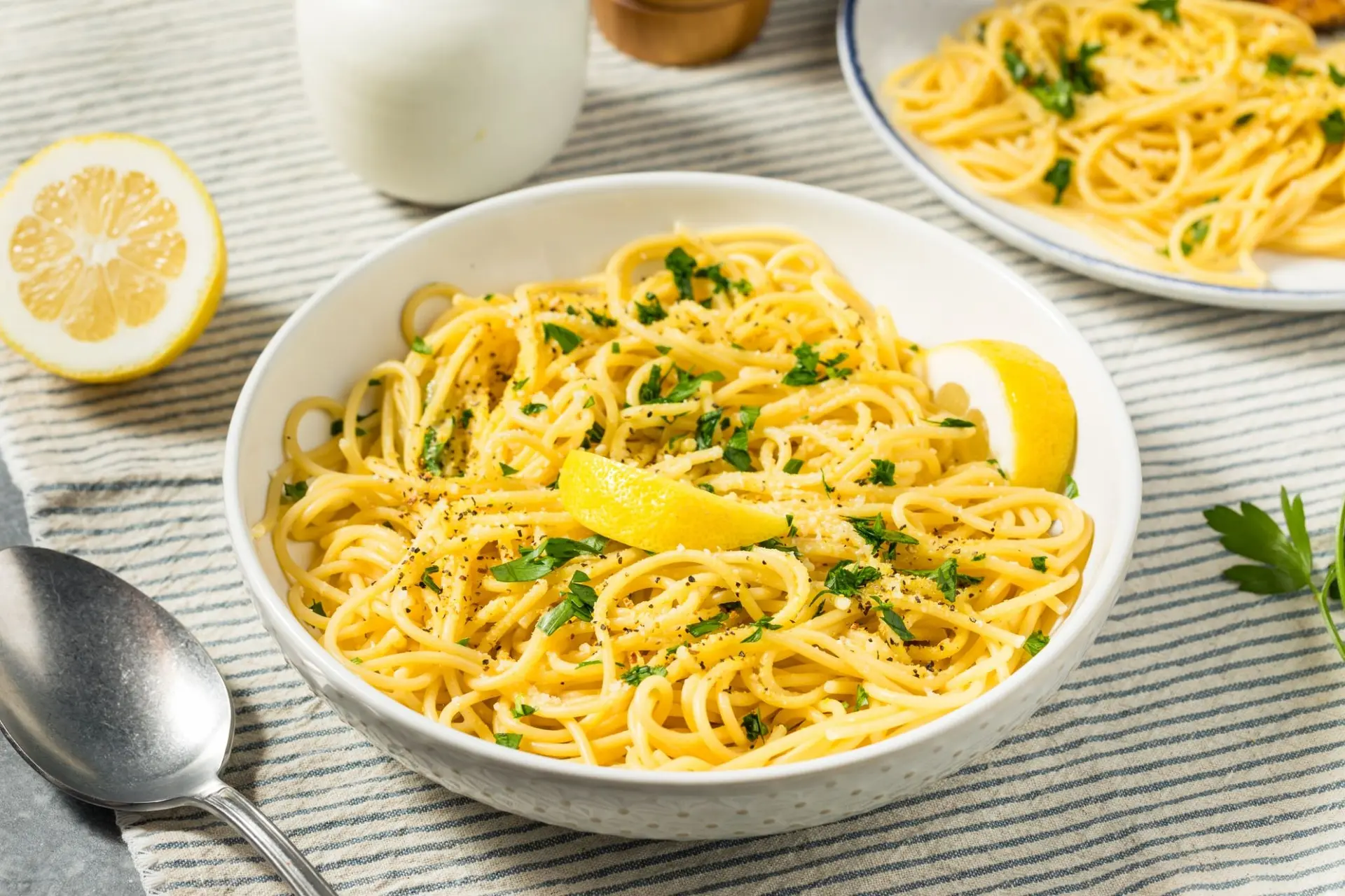 Recette pâtes italiennes au citron et poivre