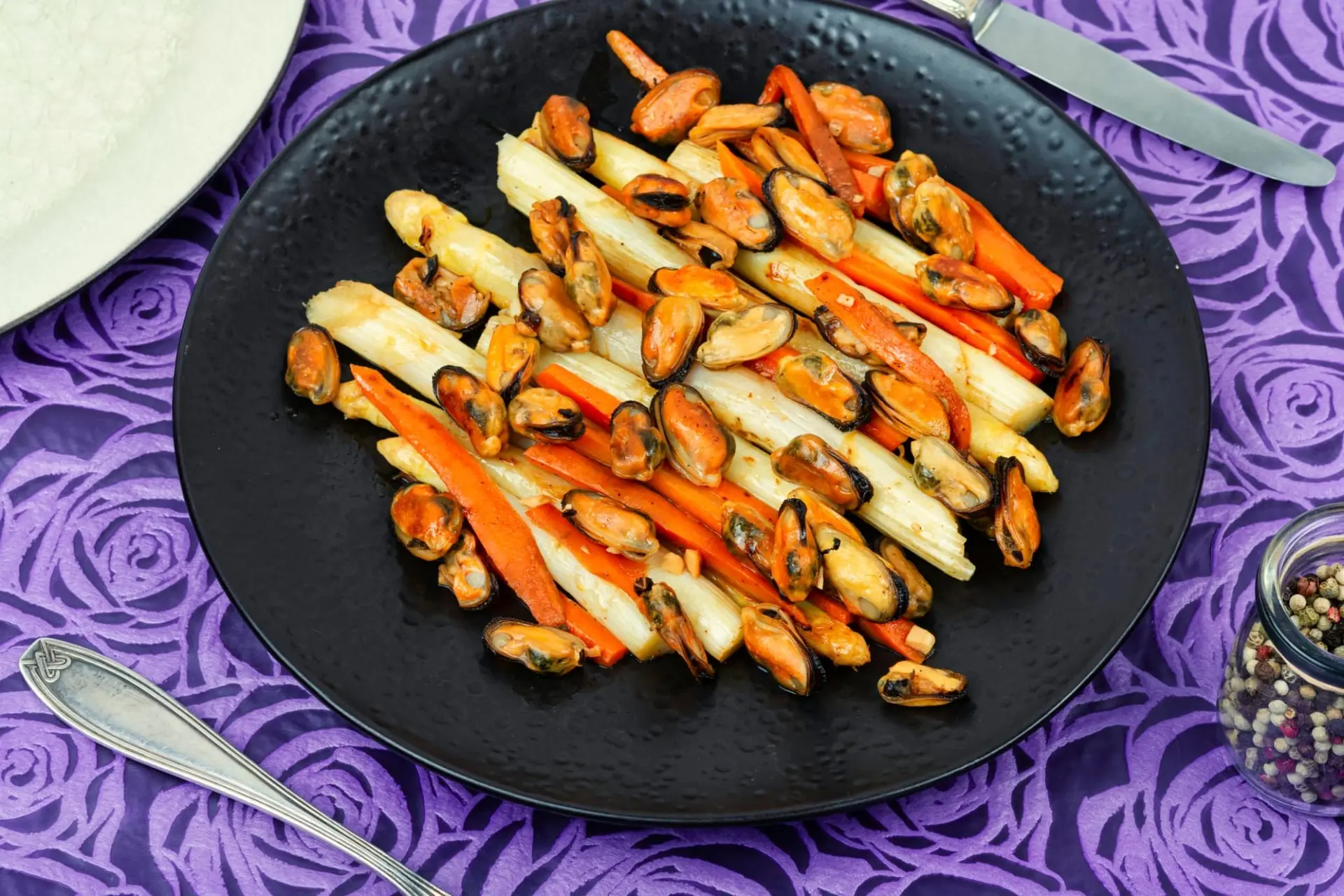 Recette moules aux asperges