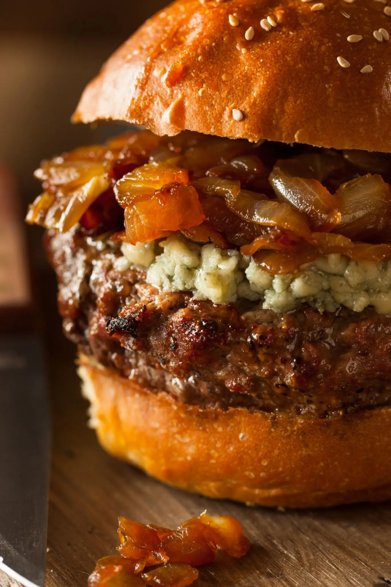 Recette hamburger au fromage bleue