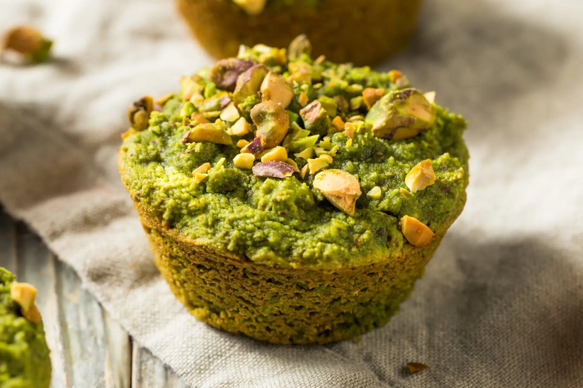 Muffins matcha-pistache
